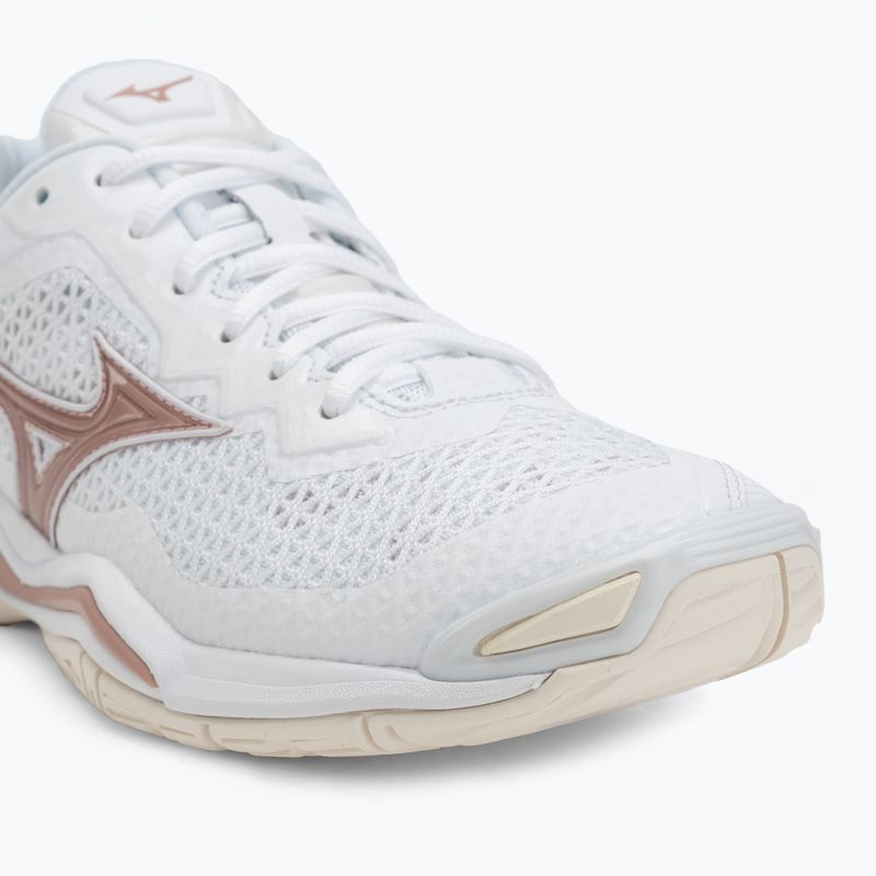 Dámska hádzanárska obuv Mizuno Wave Stealth V white/rose/snow white 7