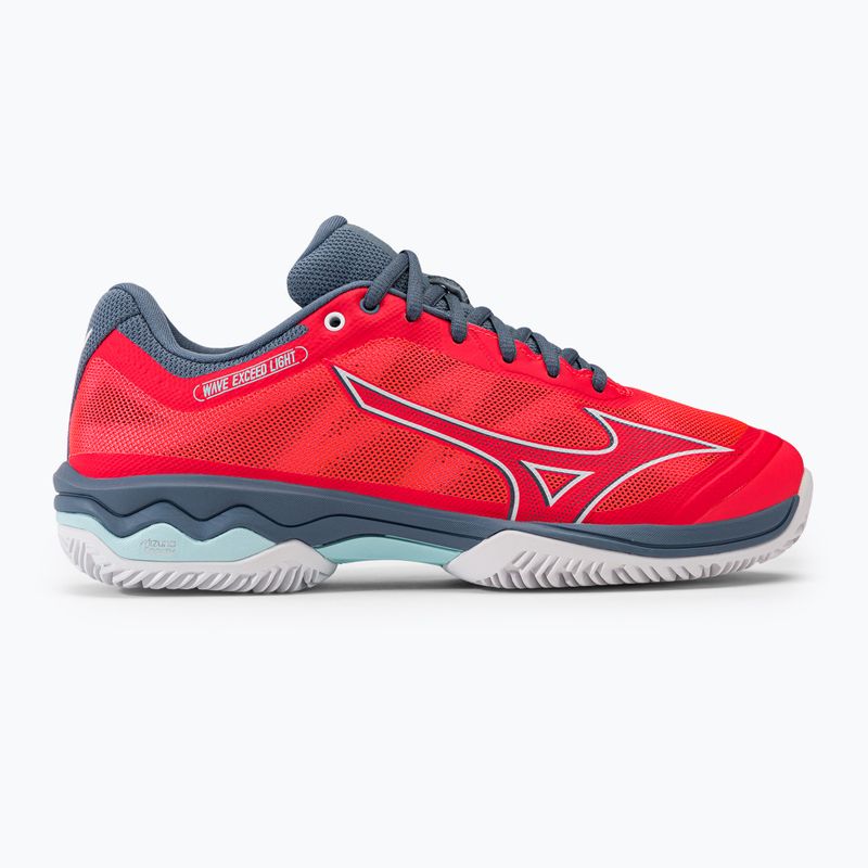 Dámska tenisová obuv Mizuno Wave Exceed Light CC Fierry Coral 2/White/China Blue 61GC222158 2