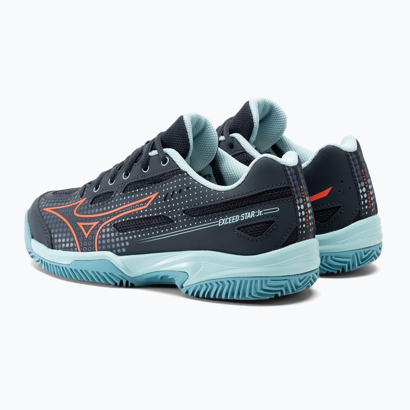 Detská tenisová obuv Mizuno Exceed Star CC collegiate blue/soleil/tanager/turquoise 3