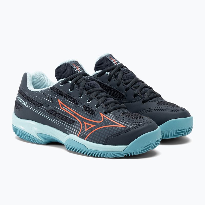 Detská tenisová obuv Mizuno Exceed Star CC collegiate blue/soleil/tanager/turquoise 4