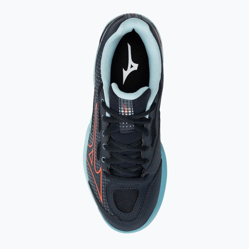 Detská tenisová obuv Mizuno Exceed Star CC collegiate blue/soleil/tanager/turquoise 6