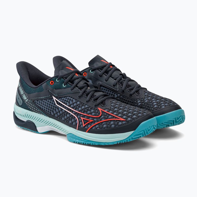 Pánska tenisová obuv Mizuno Wave Exceed Tour 5 CC collegiate blue/soleil/tanager turquoise 4