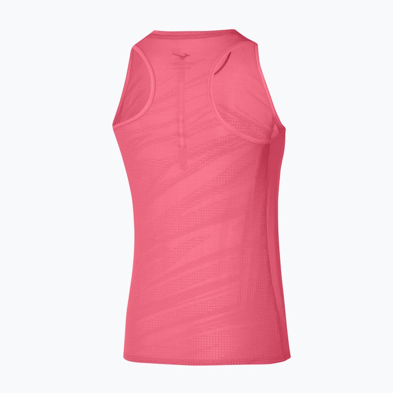 Dámske bežecké tielko Mizuno Aero Tank sunkissed coral 2