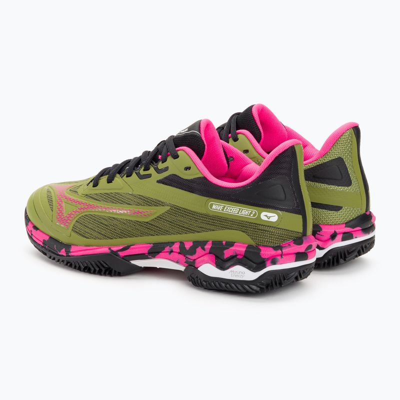 Dámske topánky Mizuno Wave Exceed Light 2 Padel calliste green / pink glo / black 3