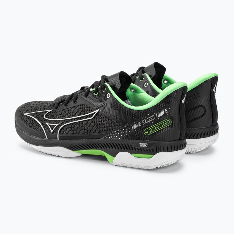 Pánska tenisová obuv Mizuno Wave Exceed Tour 5 CC black / silver / techno green 4