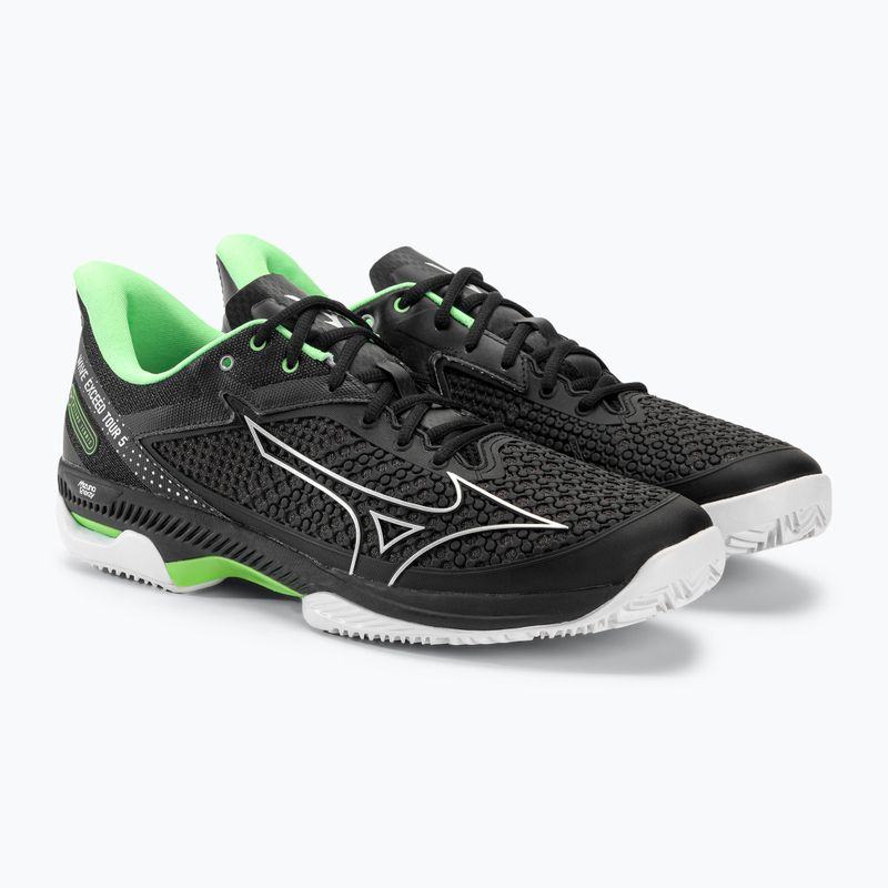 Pánska tenisová obuv Mizuno Wave Exceed Tour 5 CC black / silver / techno green 5