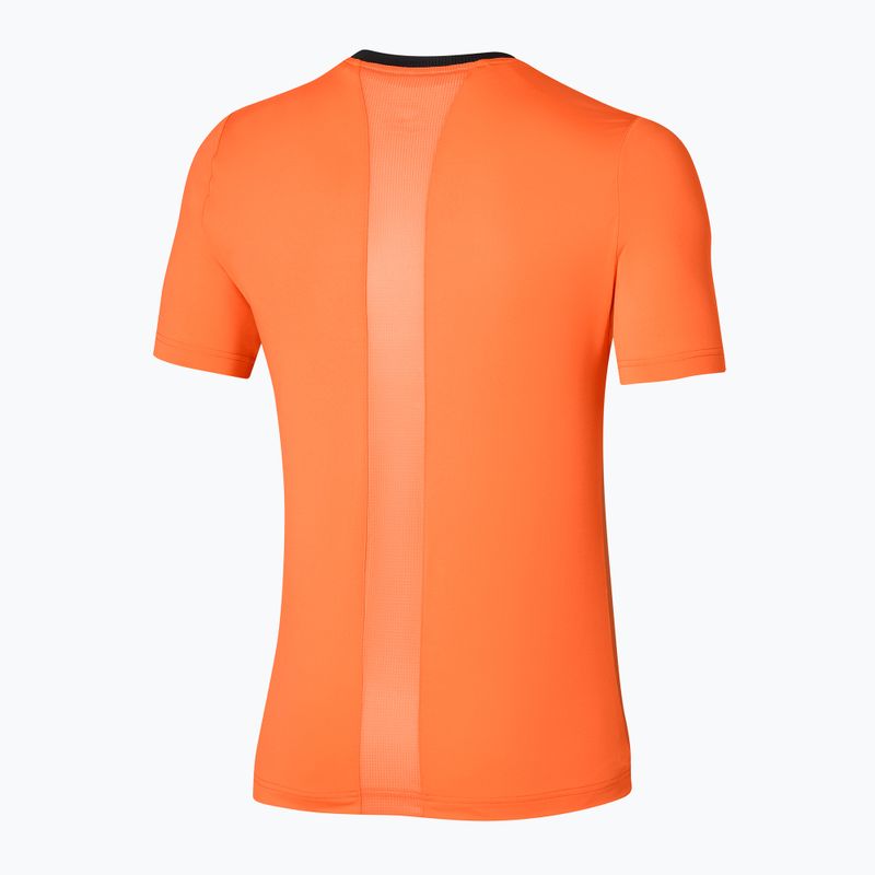 Pánske tenisové tričko Mizuno Release Shadow Tee vibrant orange 2