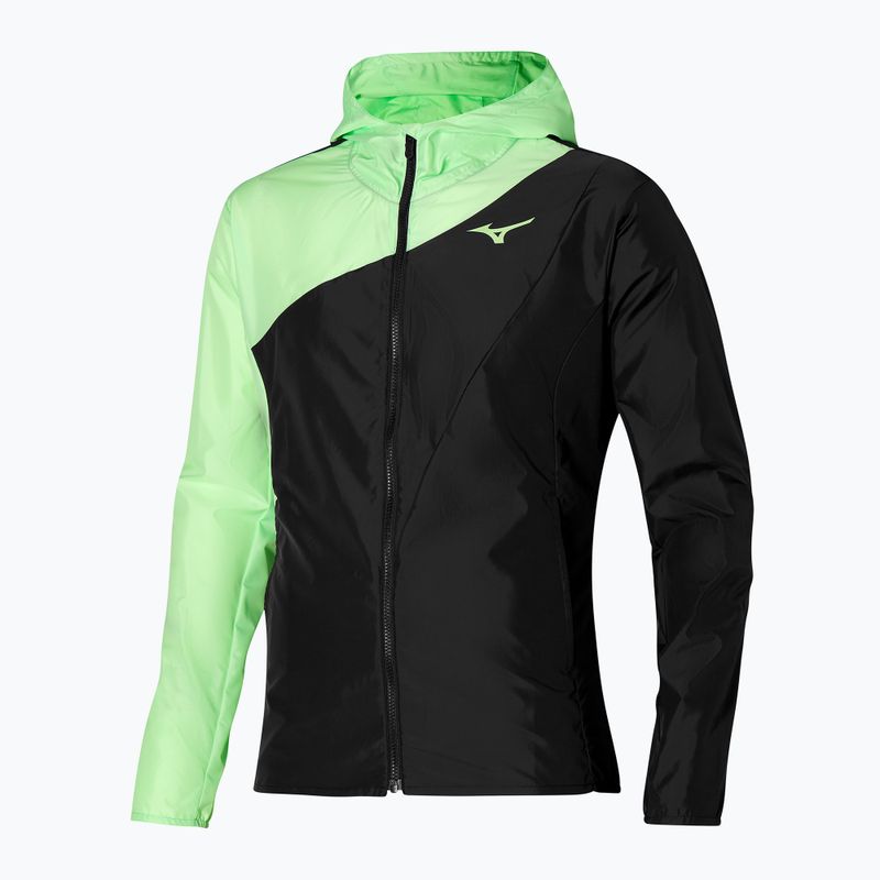 Pánska tenisová bunda Mizuno Release Hooded Jacket techno green/black