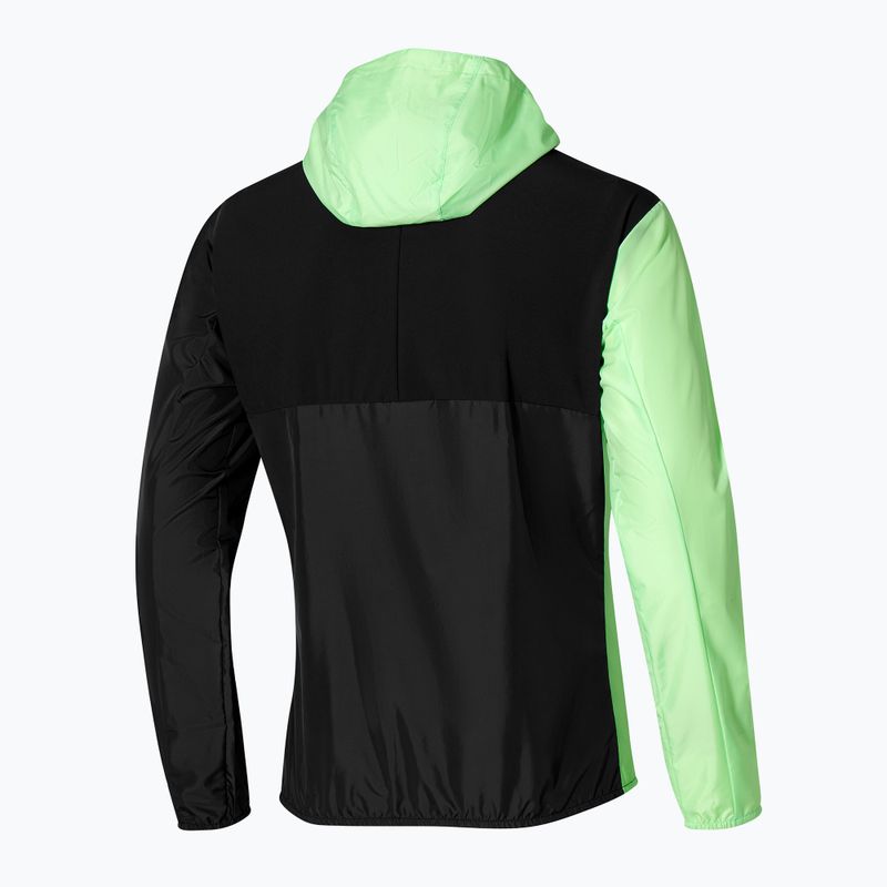 Pánska tenisová bunda Mizuno Release Hooded Jacket techno green/black 2