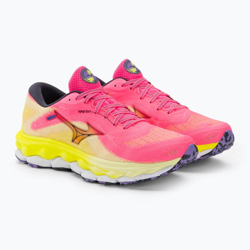 Dámska bežecká obuv Mizuno Wave Sky 7 highvpink/ombre blue/bolt2neon 5