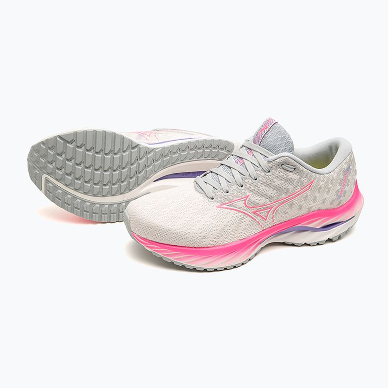 Dámske bežecké topánky Mizuno Wave Inspire 19 snow white/ hi vis pink/ purple punch 15