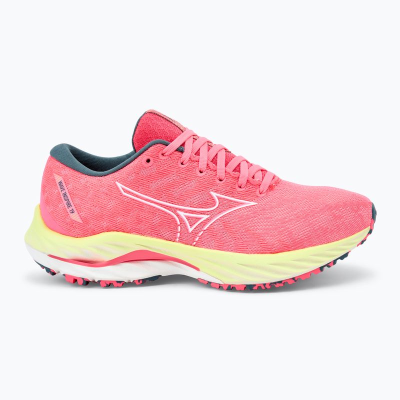 Dámske bežecké topánky Mizuno Wave Inspire 19 hi vis pink/ snow white/ luminous 2