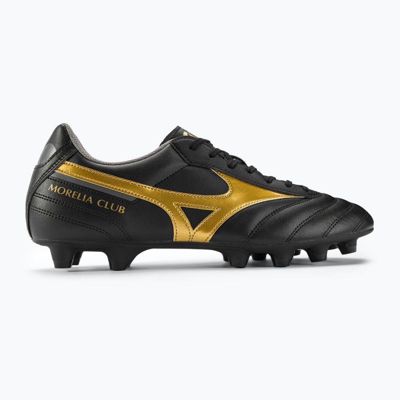 Mizuno Morelia II Club MD pánske kopačky black/gold/dark shadow 2