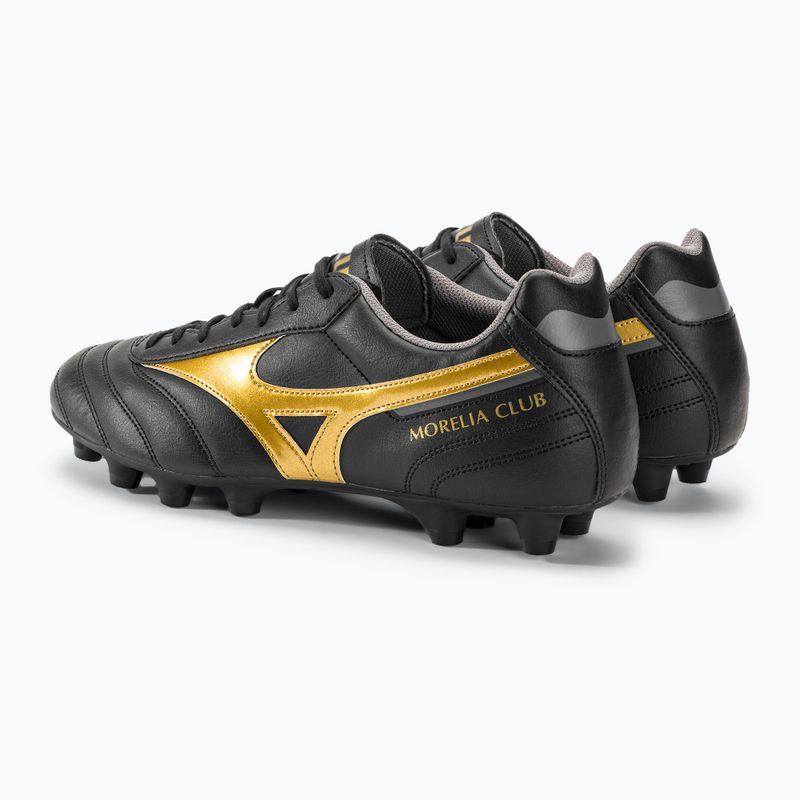 Mizuno Morelia II Club MD pánske kopačky black/gold/dark shadow 4