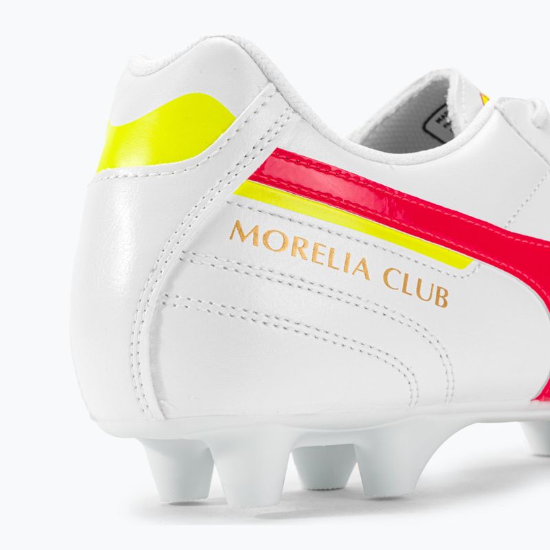 Mizuno Morelia II Club MD pánske kopačky white/flery coral2/bolt2 10