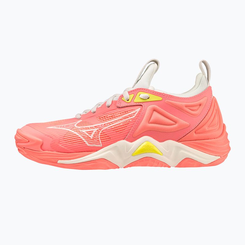 Dámska volejbalová obuv Mizuno Wave Momentum 3 candy coral/black/bolt 2 neon 8