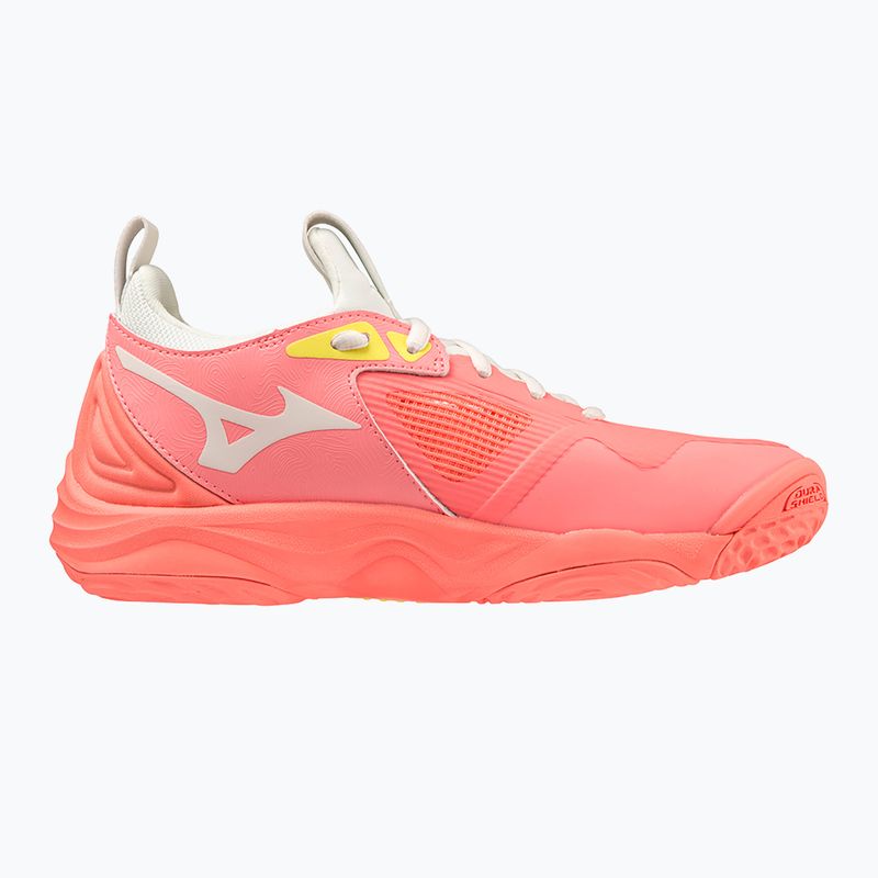 Dámska volejbalová obuv Mizuno Wave Momentum 3 candy coral/black/bolt 2 neon 9