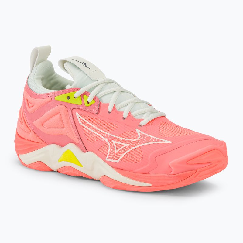 Dámska volejbalová obuv Mizuno Wave Momentum 3 candy coral/black/bolt 2 neon