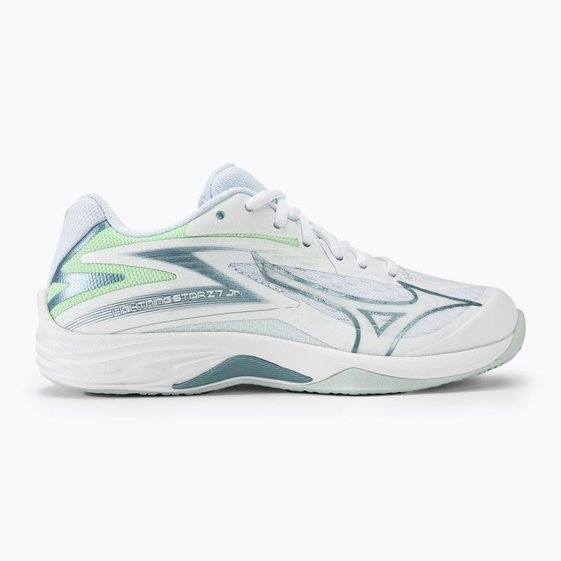 Detská volejbalová obuv Mizuno Lightning Star Z7 JR white/gridge/patinagreen 2