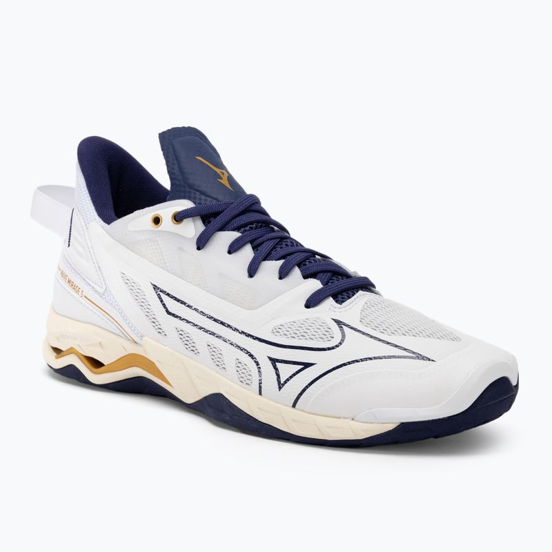 Pánska hádzanárska obuv Mizuno Wave Mirage 5 white/bribbon/mp gold