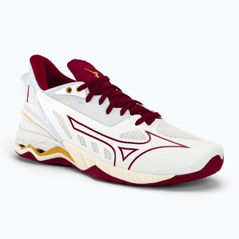 Dámska hádzanárska obuv Mizuno Wave Mirage 5 white/cabernet/mp gold