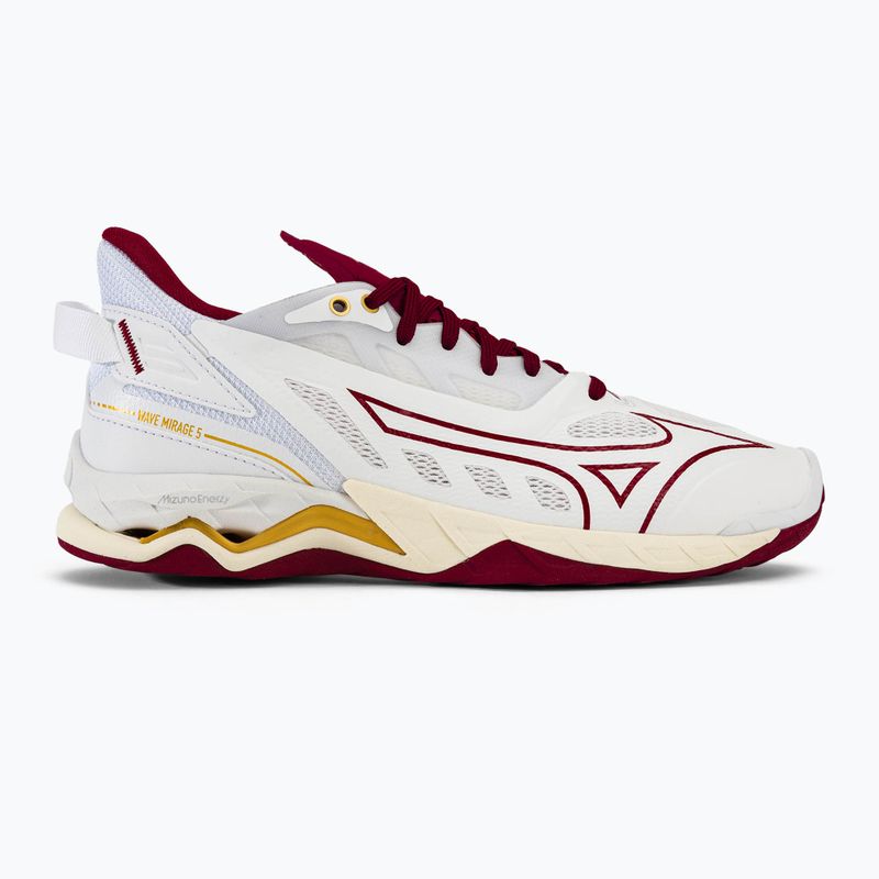 Dámska hádzanárska obuv Mizuno Wave Mirage 5 white/cabernet/mp gold 2