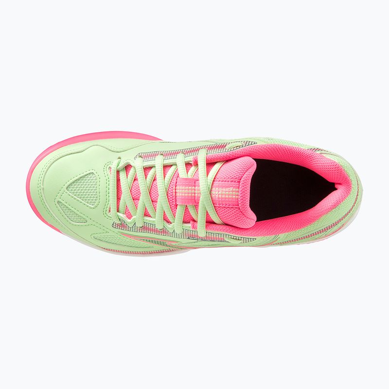 Mizuno Break Shot 4 Padel dámska padelová obuv patina green / high vis pink / white 3