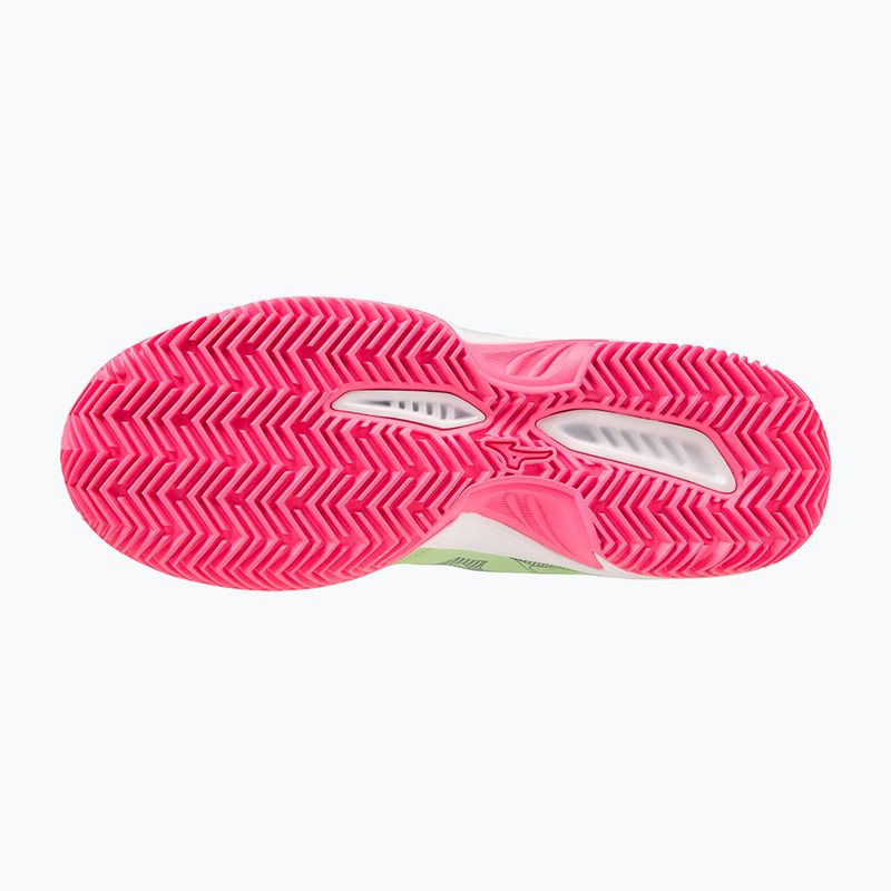 Mizuno Break Shot 4 Padel dámska padelová obuv patina green / high vis pink / white 5