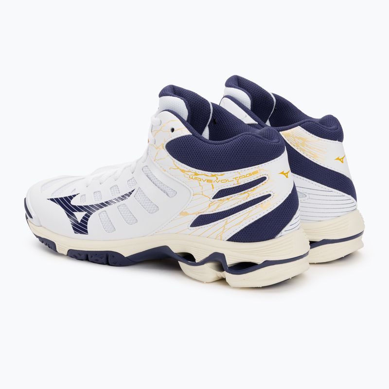 Pánska volejbalová obuv Mizuno Wave Voltage Mid white / blue ribbon / mp gold 4