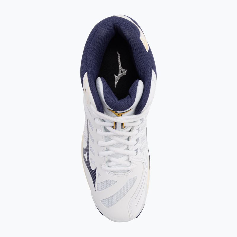 Pánska volejbalová obuv Mizuno Wave Voltage Mid white / blue ribbon / mp gold 7
