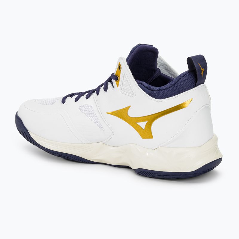 Volejbalová obuv Mizuno Wave Dimension Mid white/blue ribbon/mp gold 3