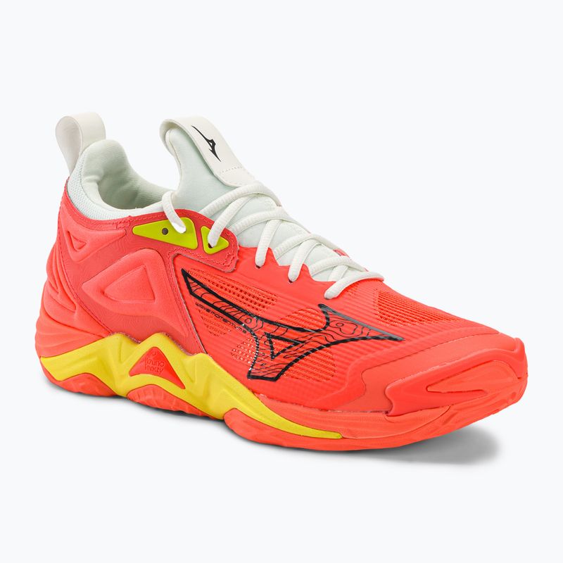 Pánska volejbalová obuv Mizuno Wave Momentum 3 neon flame / black / bolt2 neon