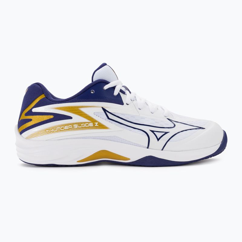 Pánska volejbalová obuv Mizuno Thunder Blade Z white / blue ribbon / mp gold 2