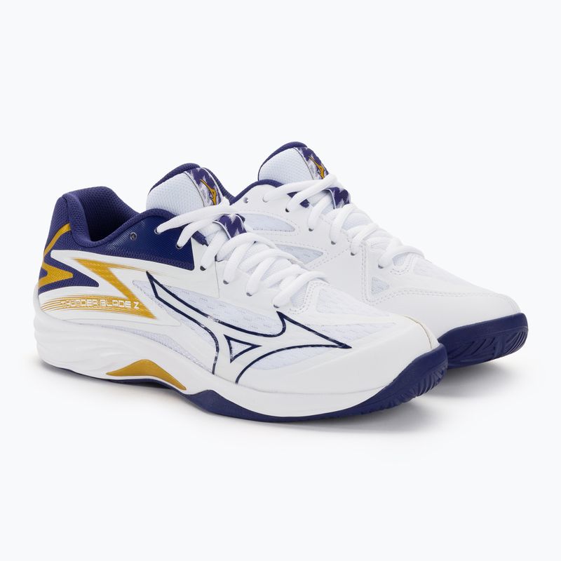 Pánska volejbalová obuv Mizuno Thunder Blade Z white / blue ribbon / mp gold 5