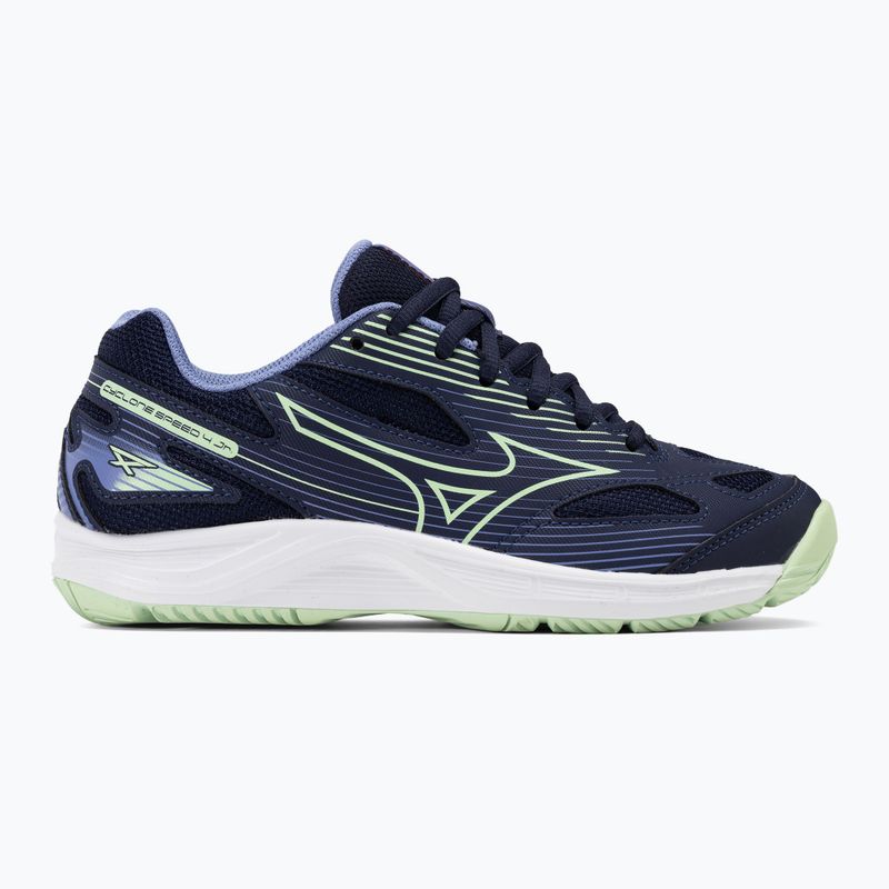 Detská volejbalová obuv Mizuno Cyclone Speed 4 Jr eblue/tech green/lolite 2