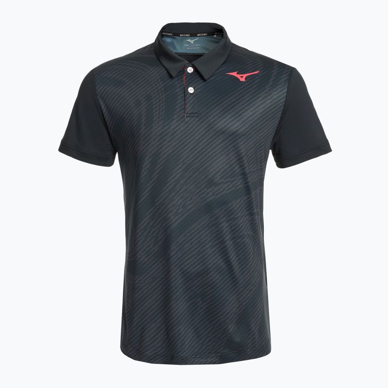 Pánske tenisové polo tričko Mizuno Charge Shadow Polo black