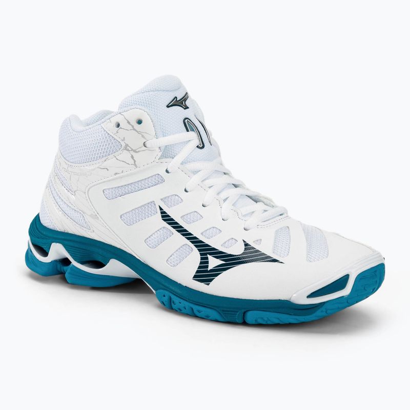 Pánska volejbalová obuv Mizuno Wave Mid Voltage white/sailor blue/silver