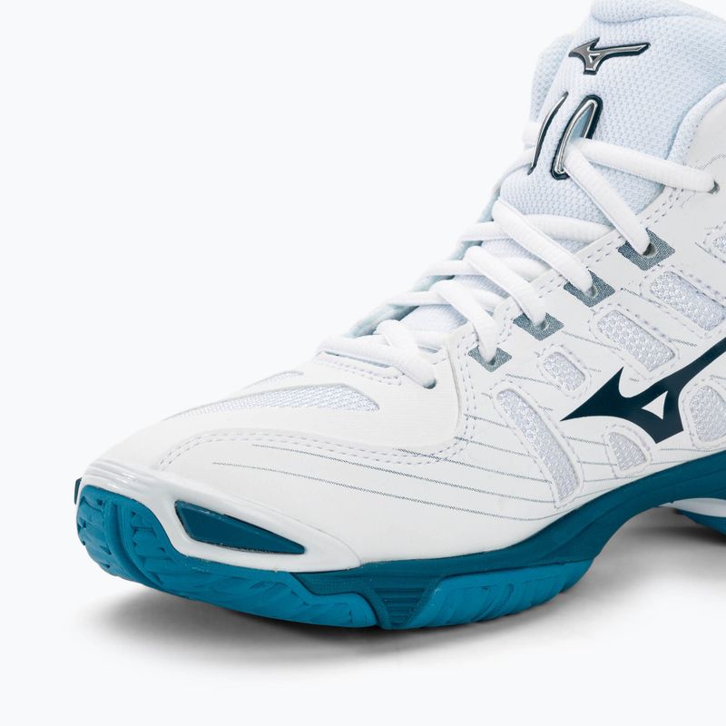 Pánska volejbalová obuv Mizuno Wave Mid Voltage white/sailor blue/silver 7