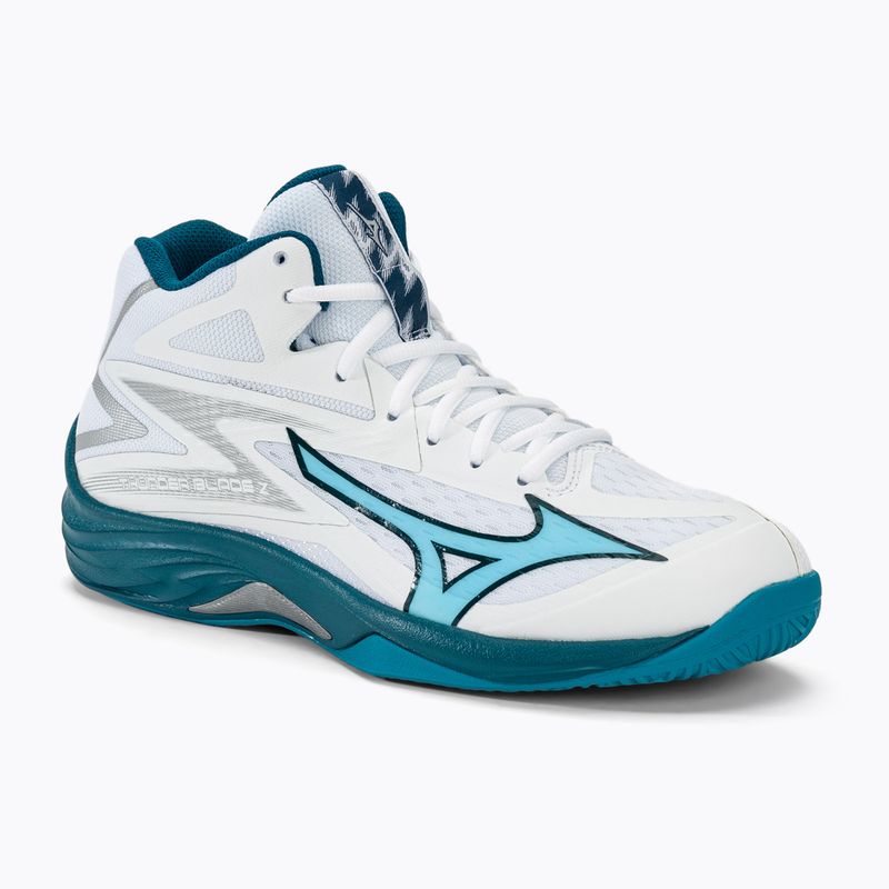 Pánska volejbalová obuv Mizuno Thunder Blade Z Mid white/sailor blue/silver