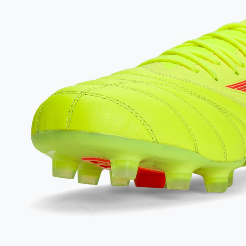 Pánske kopačky Mizuno Morelia Neo IV Β Elite MD safety yellow/fiery coral 2/galaxy silver 9