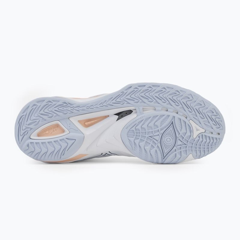 Dámska hádzanárska obuv Mizuno Wave Mirage 5 white/navy peony/peach parfait 4
