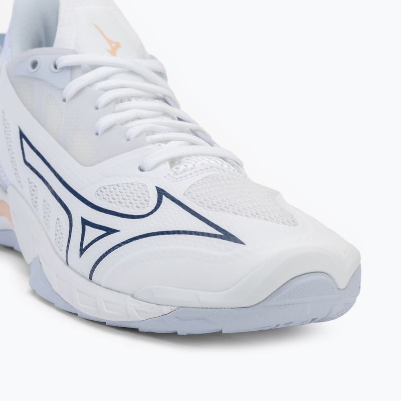 Dámska hádzanárska obuv Mizuno Wave Mirage 5 white/navy peony/peach parfait 7