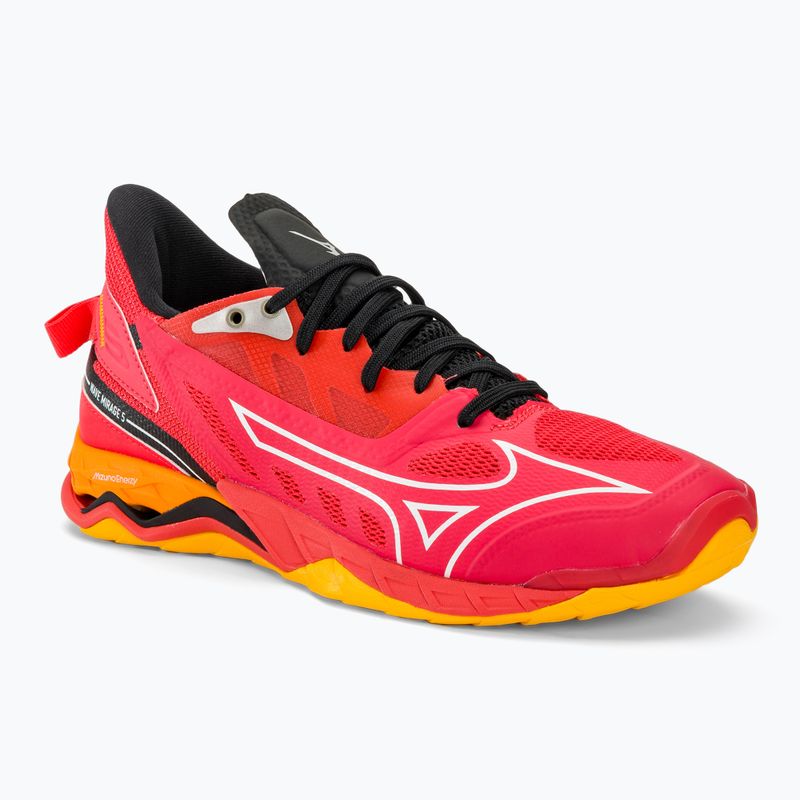 Pánska hádzanárska obuv Mizuno Wave Mirage 5 radiant red/white/carrot curl