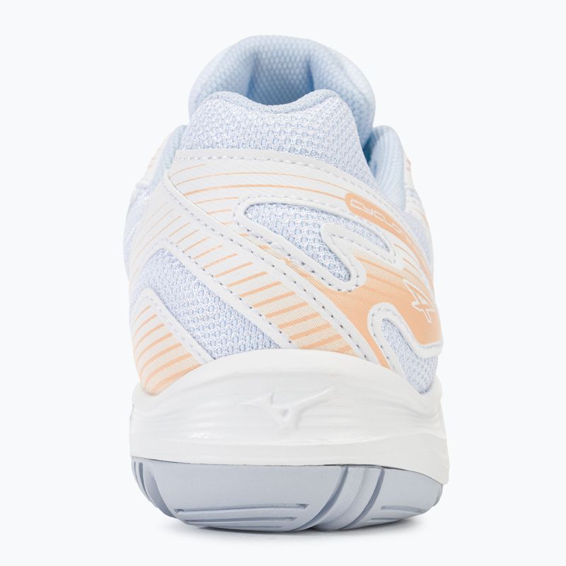 Dámska volejbalová obuv Mizuno Cyclone Speed 4 white/peach parfait/halogen blue 6