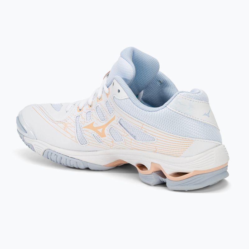 Dámska volejbalová obuv Mizuno Wave Voltage white/peach parfait/halogen blue 3