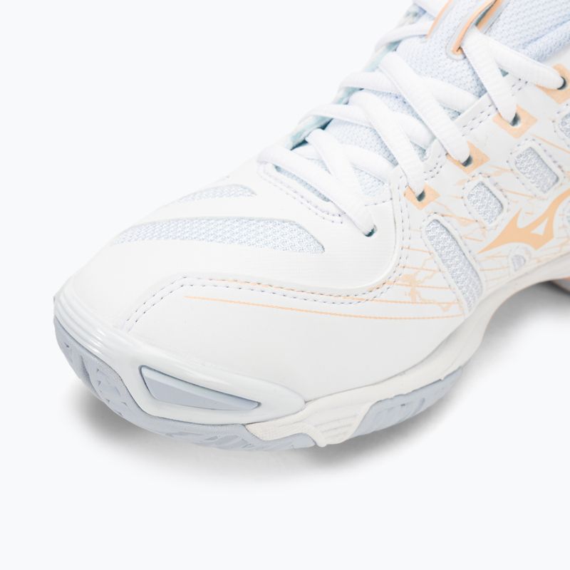 Dámska volejbalová obuv Mizuno Wave Voltage white/peach parfait/halogen blue 7