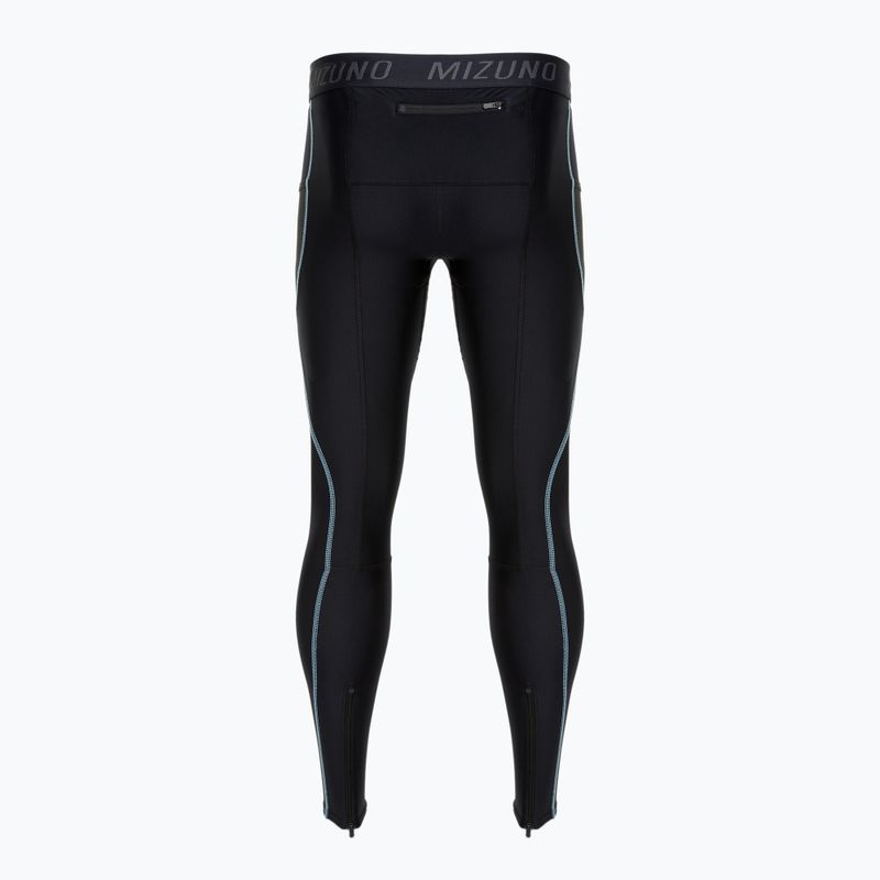 Pánske bežecké legíny Mizuno BG3000 Long black/ aquifer 2