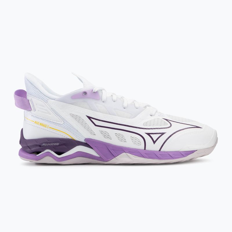 Dámska hádzanárska obuv Mizuno Wave Mirage 5 white/patrician purple/quince 2