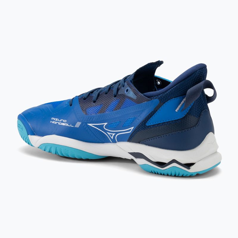 Mizuno Wave Mirage 5 hádzanárske topánky mugen blue/white/estate blue 3