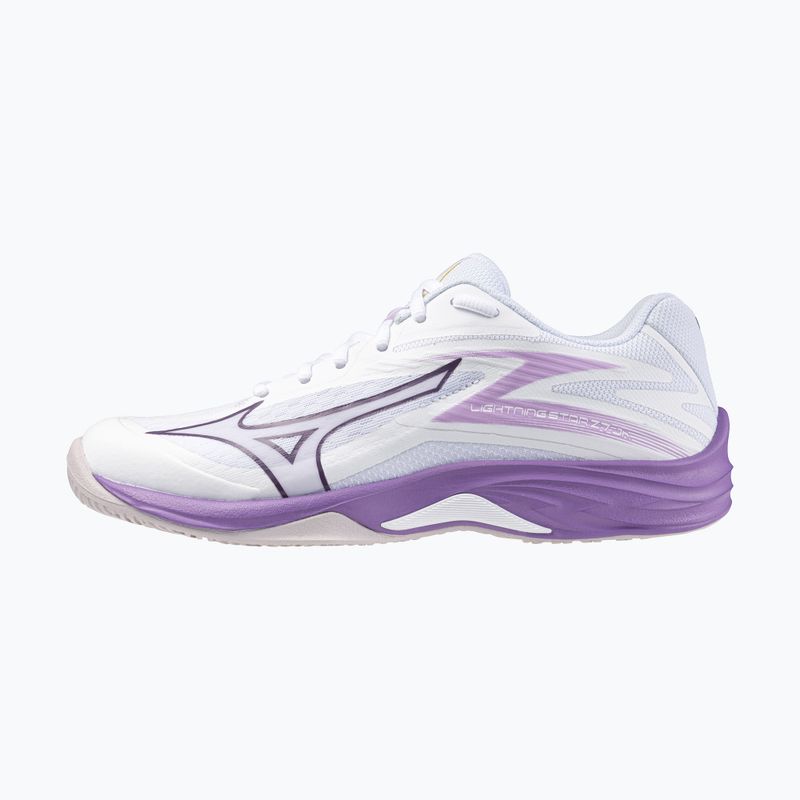 Detská volejbalová obuv Mizuno Lightning Star Z7 white/patrician purple/quince 8